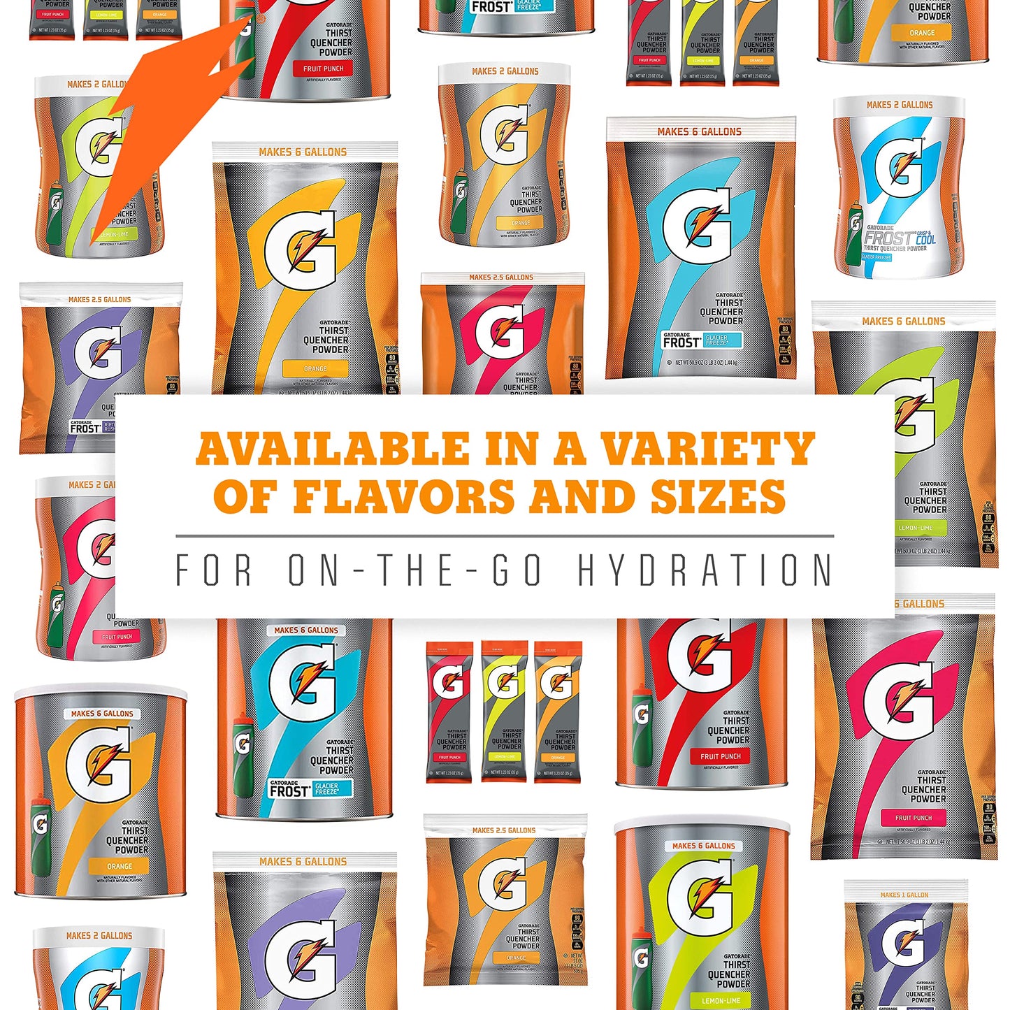 Gatorade Powder Bag Orange, 21 Ounce (Pack of 32)
